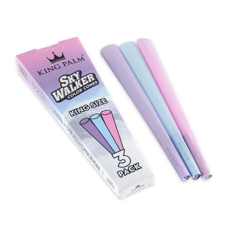 King Palm Skywalker King Size Color Cones Display 30CT