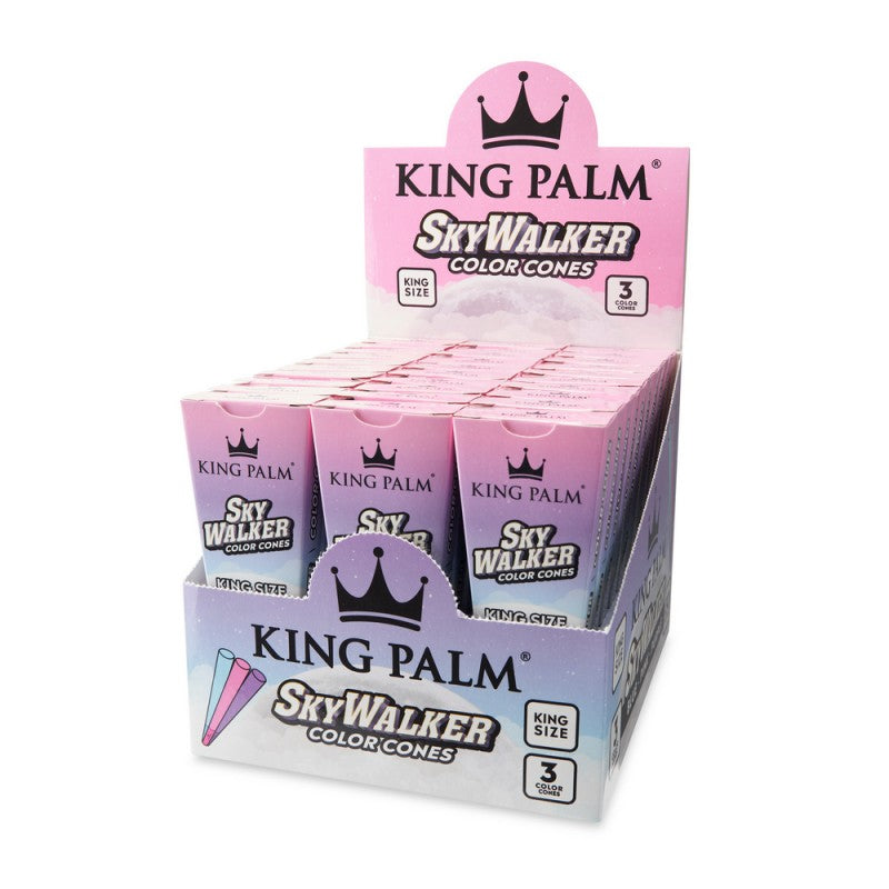 King Palm Skywalker King Size Color Cones Display 30CT