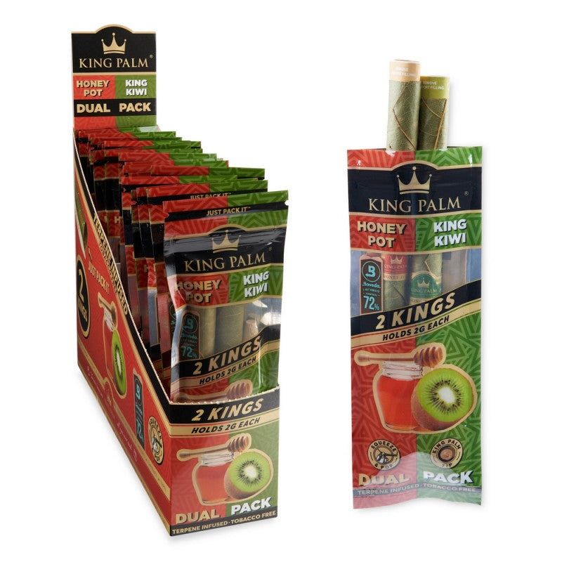 King Palm Dual Pack Flavored King Cones Display 20CT