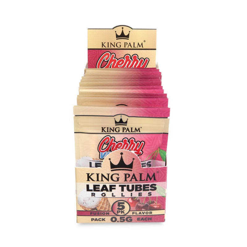 King Palm Flavored Cones CHERRY VANILLA 5pk Rollie Display 15CT