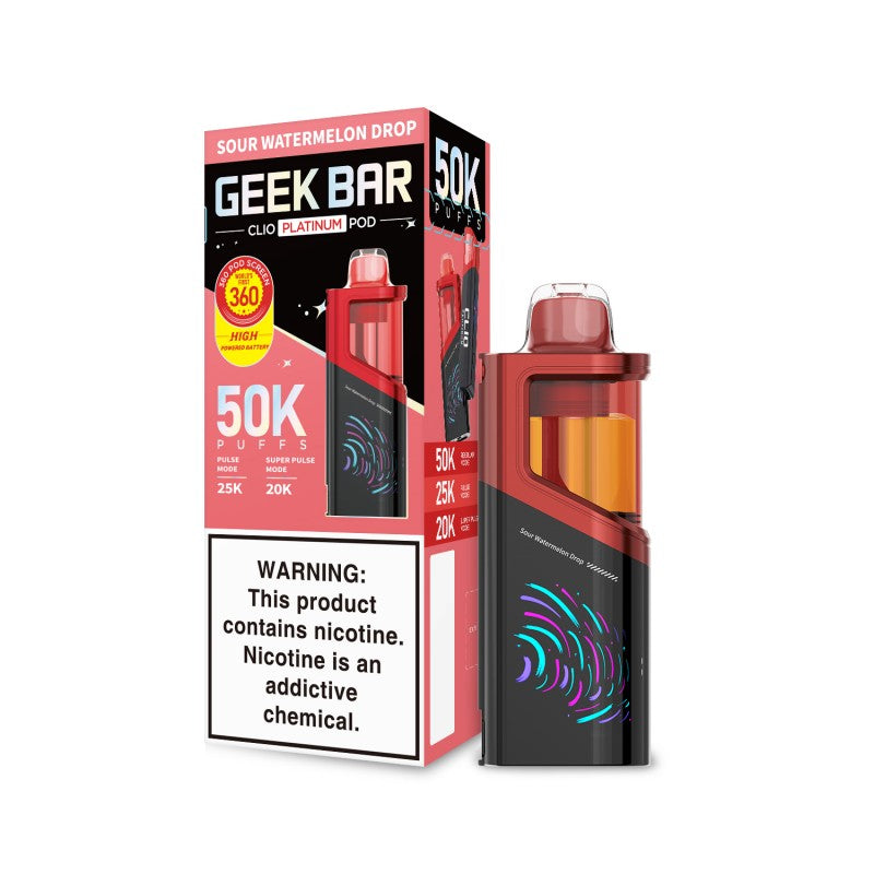 Geek Bar CLIO Platinum Disposable Pod 5% (Display Box of 5) (Master Case of 100)