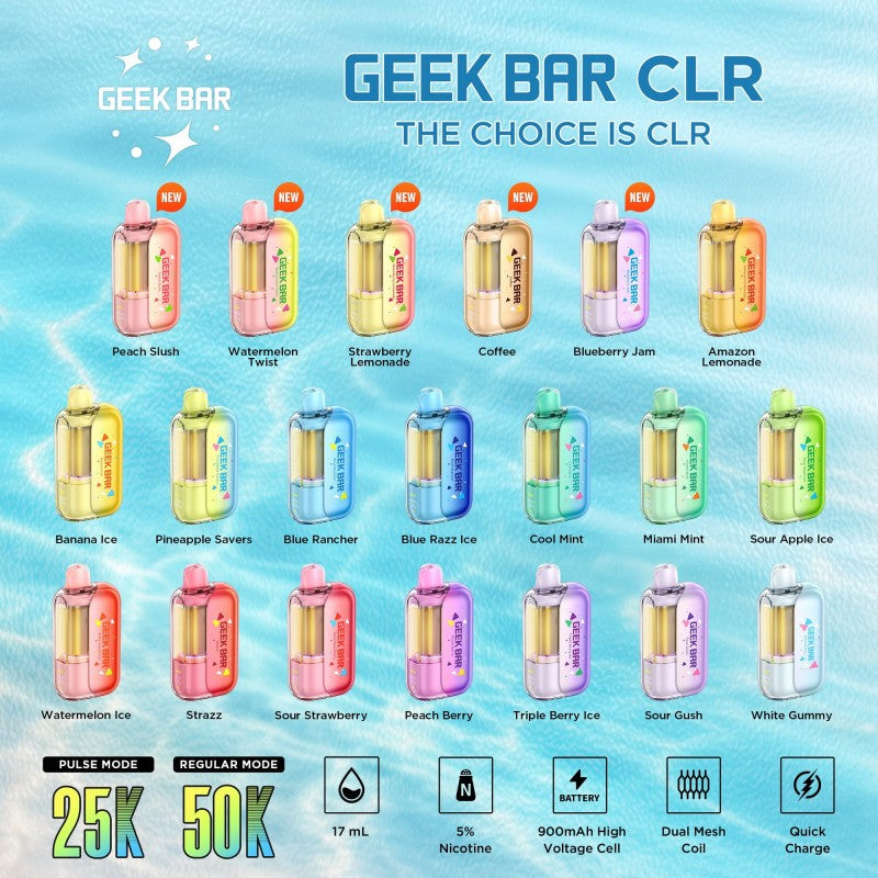 Geek Bar CLR Disposable 5% (Display Box of 5) (Master Case of 150)