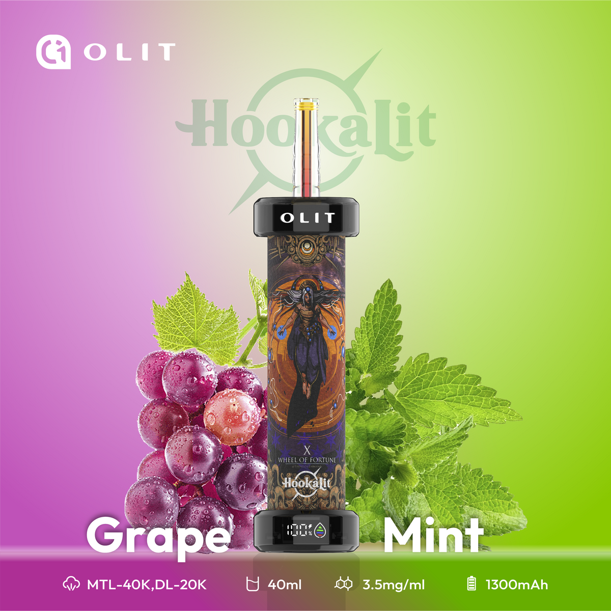 Hooka LIT 40K Nic Hookah Disposable Vape [1PC]