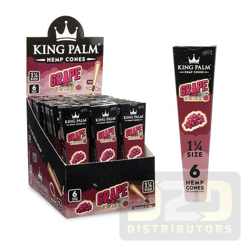 King Palm 6 Hemp Cones – 1 1/4 Size