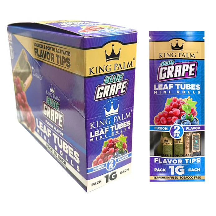 King Palm Blue Grape 2 Mini Rolls 1g - 20pk Display Wholesale Price