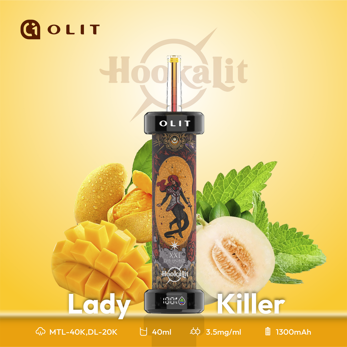 Hooka LIT 40K Nic Hookah Disposable Vape [1PC]