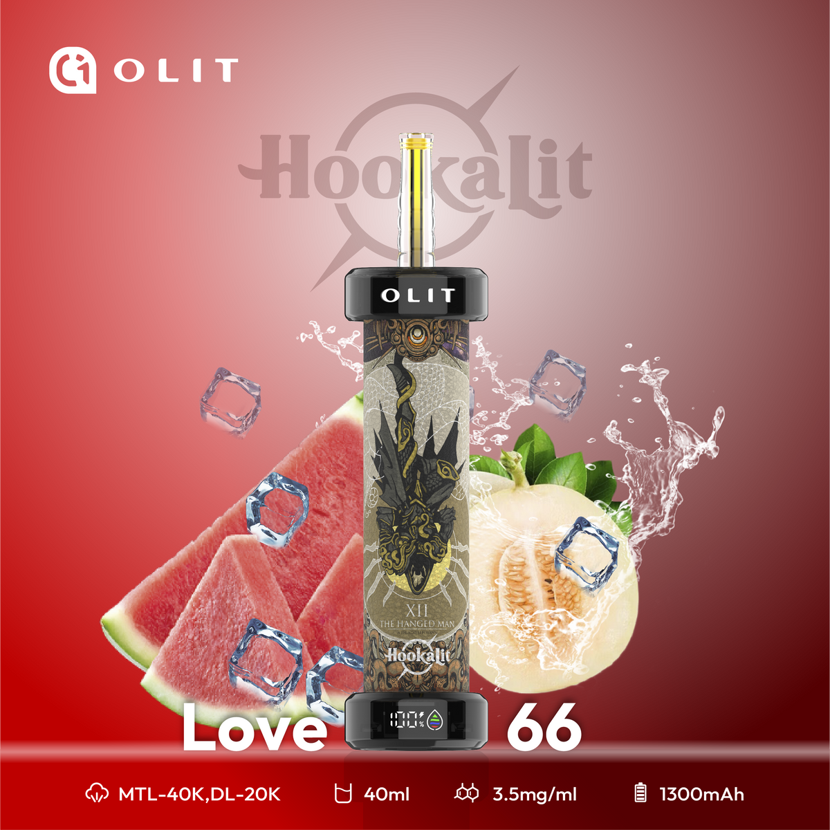 Hooka LIT 40K Nic Hookah Disposable Vape [1PC]