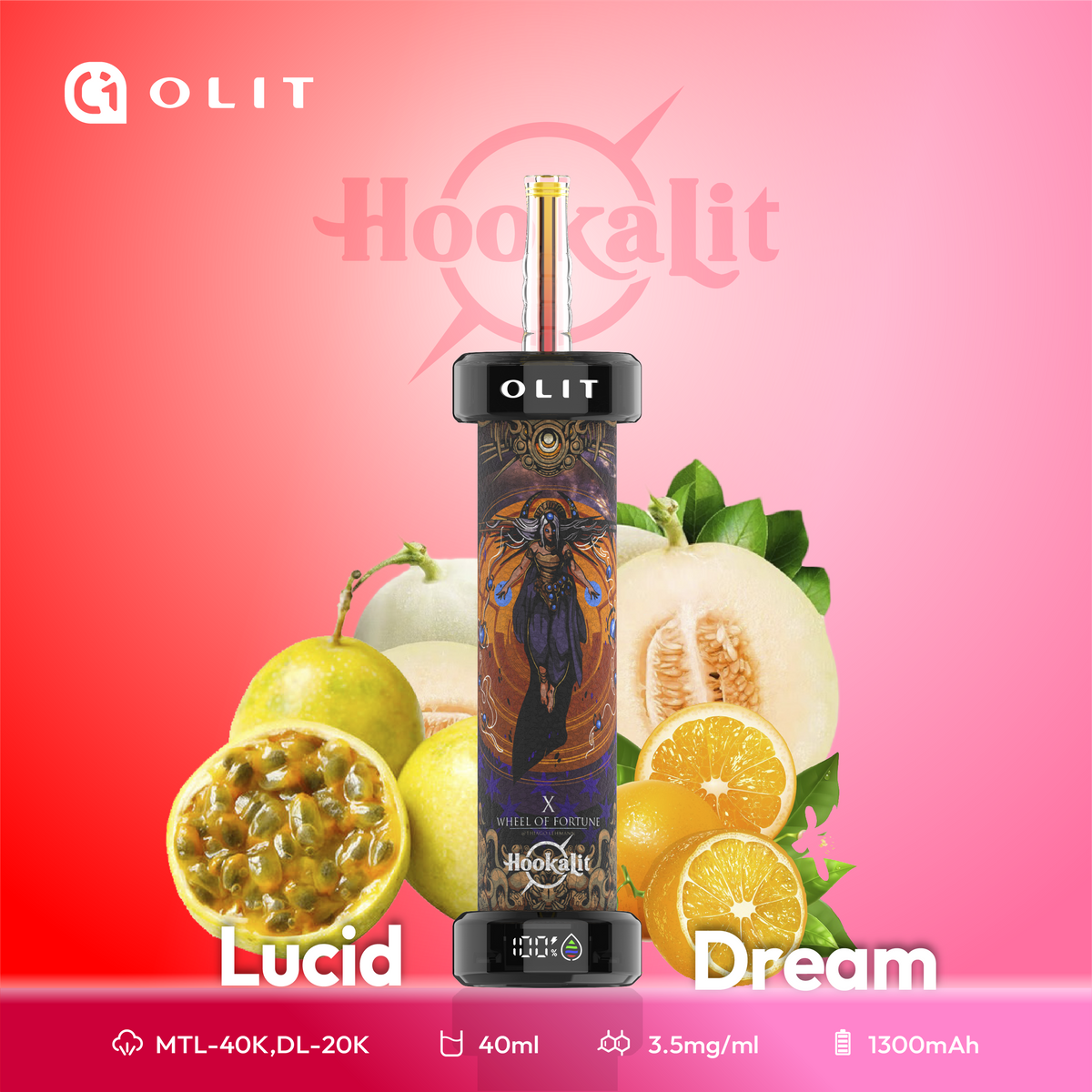 Hooka LIT 40K Nic Hookah Disposable Vape [1PC]