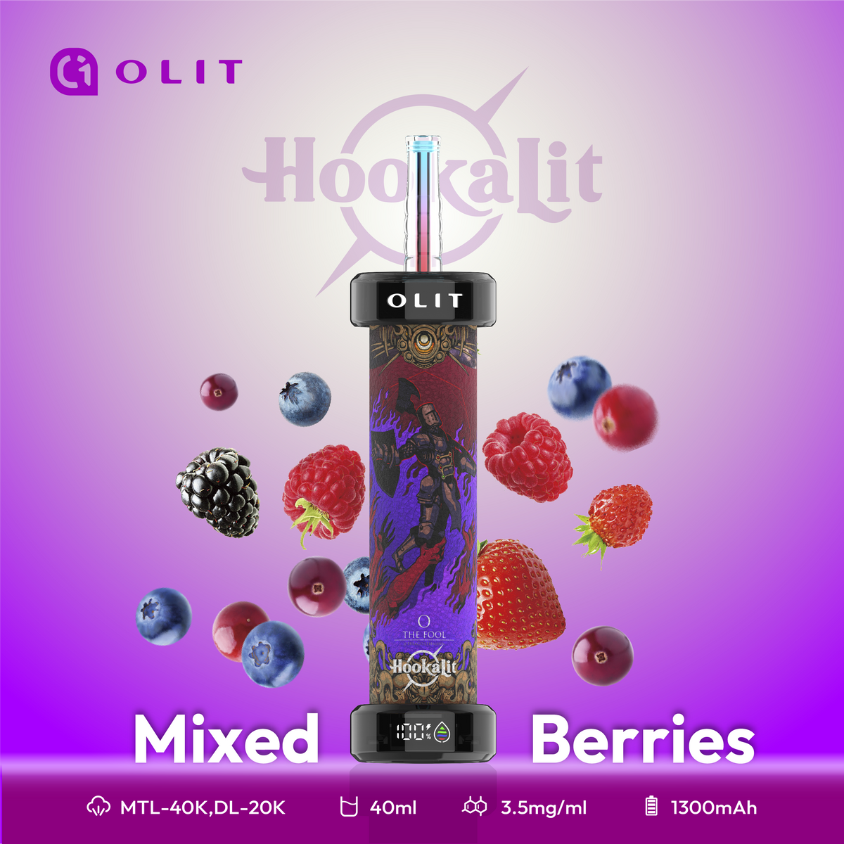 Hooka LIT 40K Nic Hookah Disposable Vape [1PC]