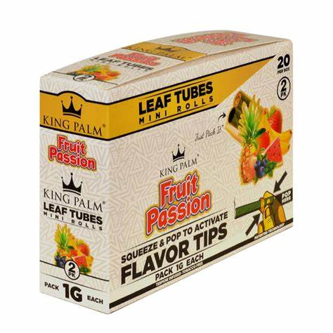 King Palm fruit passion 2 Mini Rolls 1g - 20pk Display