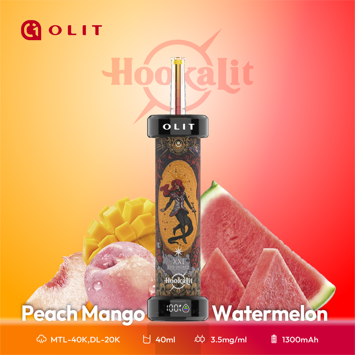 Hooka LIT 40K Nic Hookah Disposable Vape [1PC]