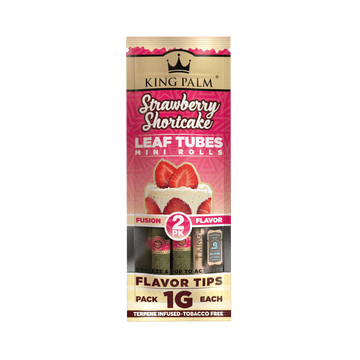King Palm Strawberry Shortcake 2 Mini Rolls 1g - 20pk Display